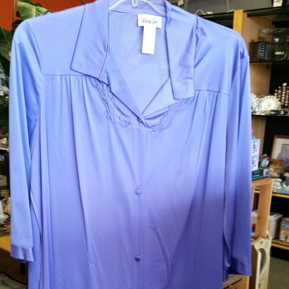 Vtg Vanity Fair Robe Purple XL